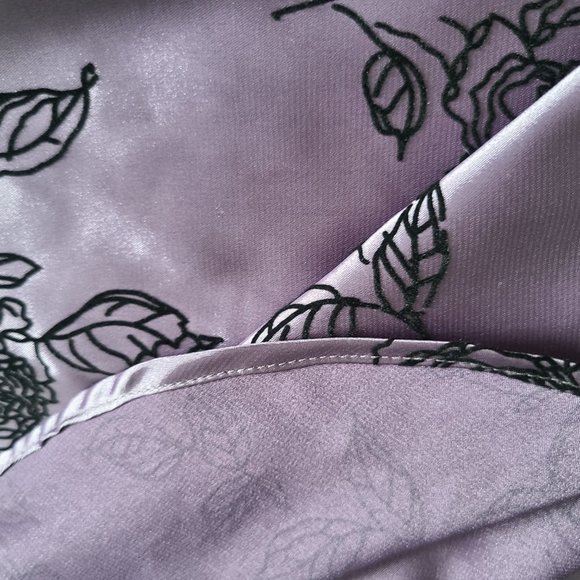 RICKI'S Empire Waist Lilac Crossover Cocktail Dress w/Velvet Floral Print - Picture 6 of 11